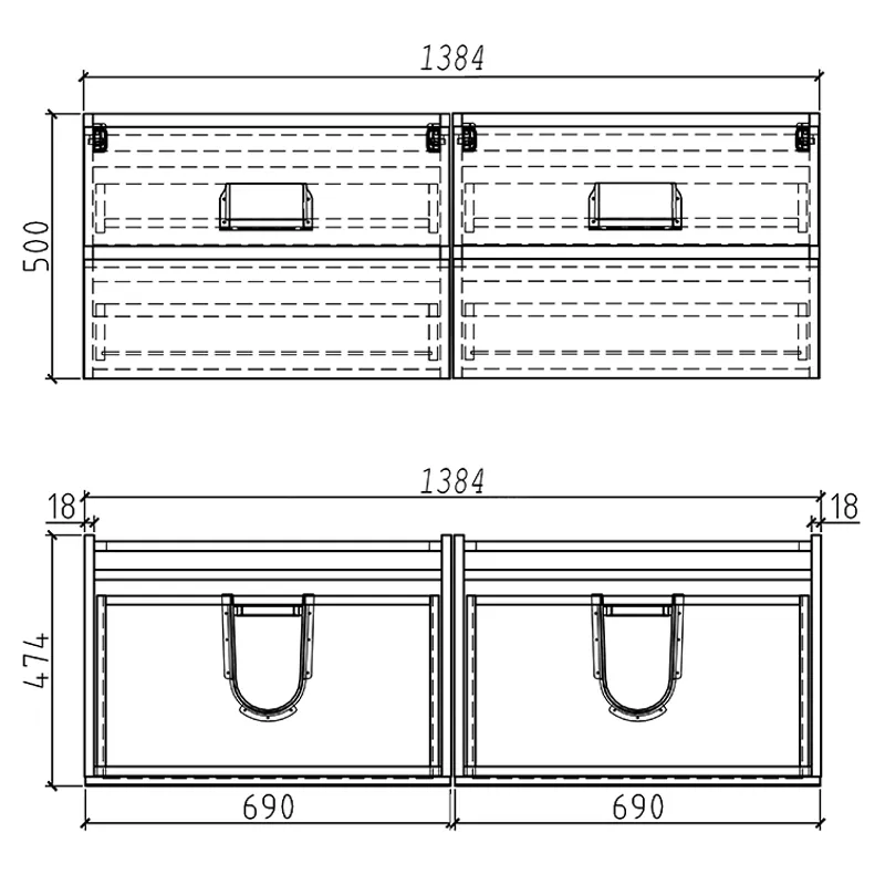 Badnor Melin 140cm møbelpakke (5420) Lone speil