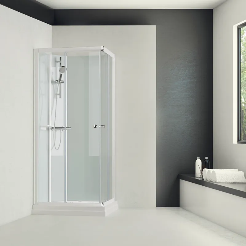 Badnor Nordica White lux 8-0 dusjkabinett 90x70cm m/dusjsett
