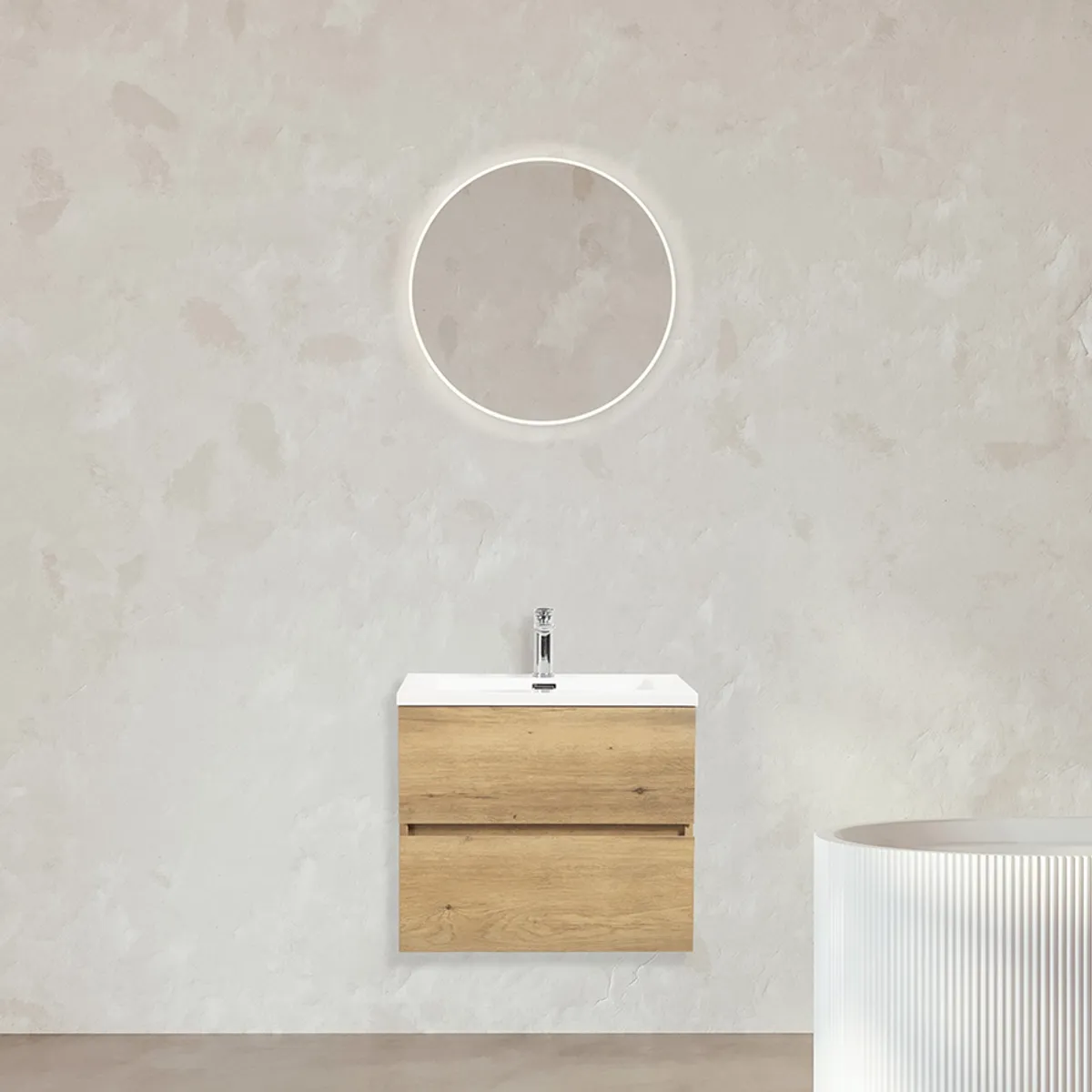 Badnor Mikala 60cm mbl.pk (8101) Lissie rundt speil
