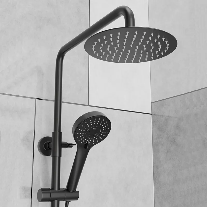 Badnor Scandia Black 6-2 dusjkabinett buet 90x90cm m/takdusjsett