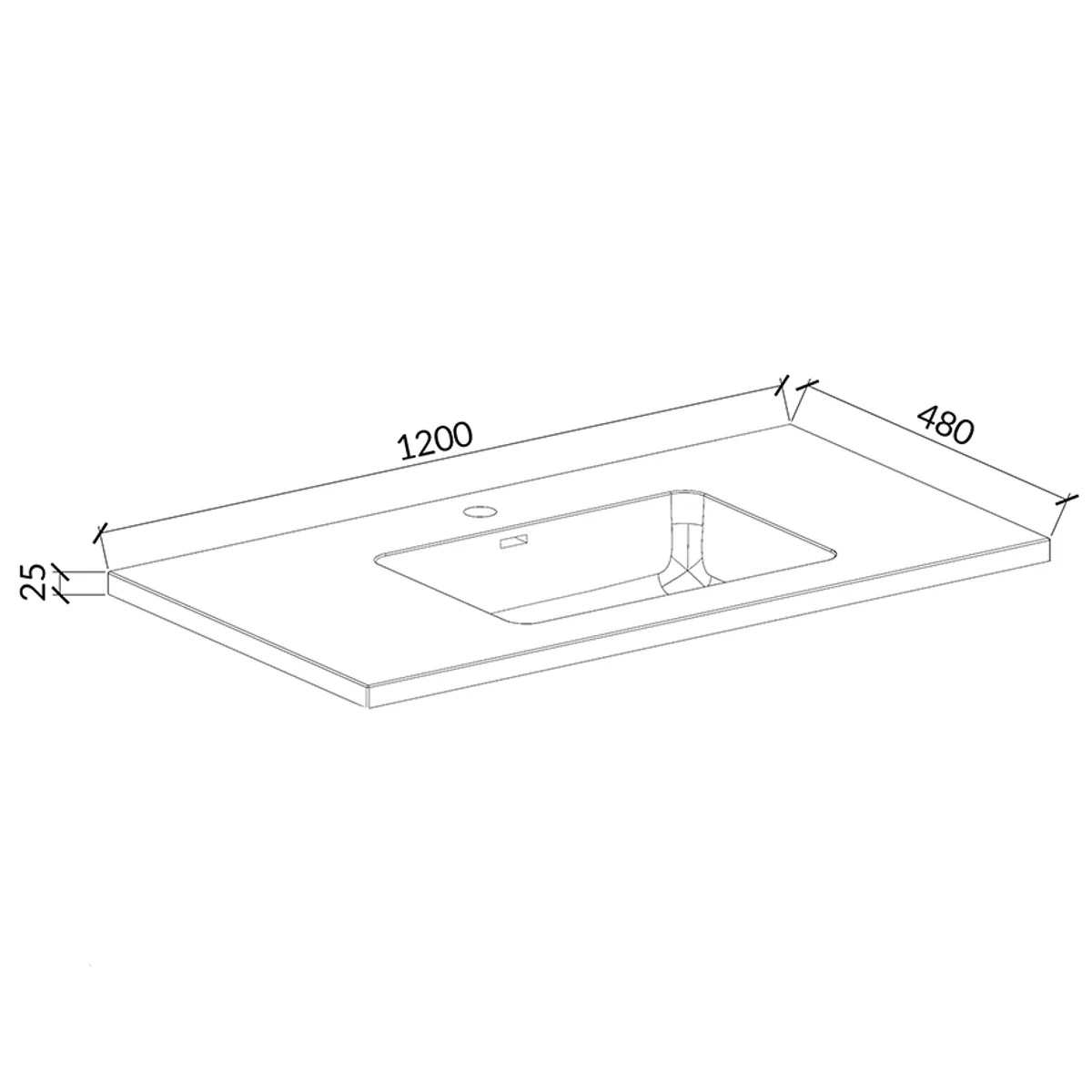 Badnor Melissa 120+40cm mbl.pk m/enkel servant (97421) Sandy speil m/lys
