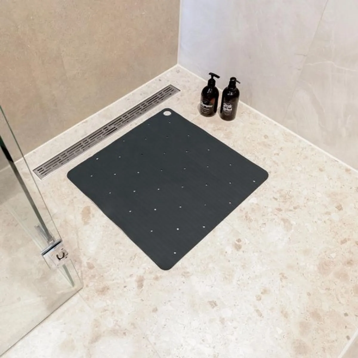 Sealskin Ribb antisklimatte m/krok 55x55cm - ANTRASITT