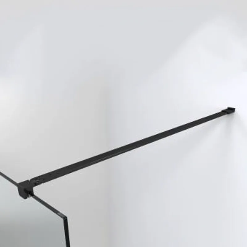 Pyxis fastfelt matt sort Walk-in hjørne 90cm