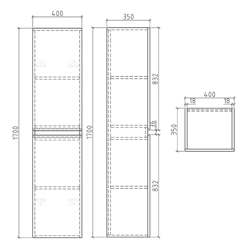 Badnor Maiken 100+40cm mbl.pk (9511) Sissel speil m/lys