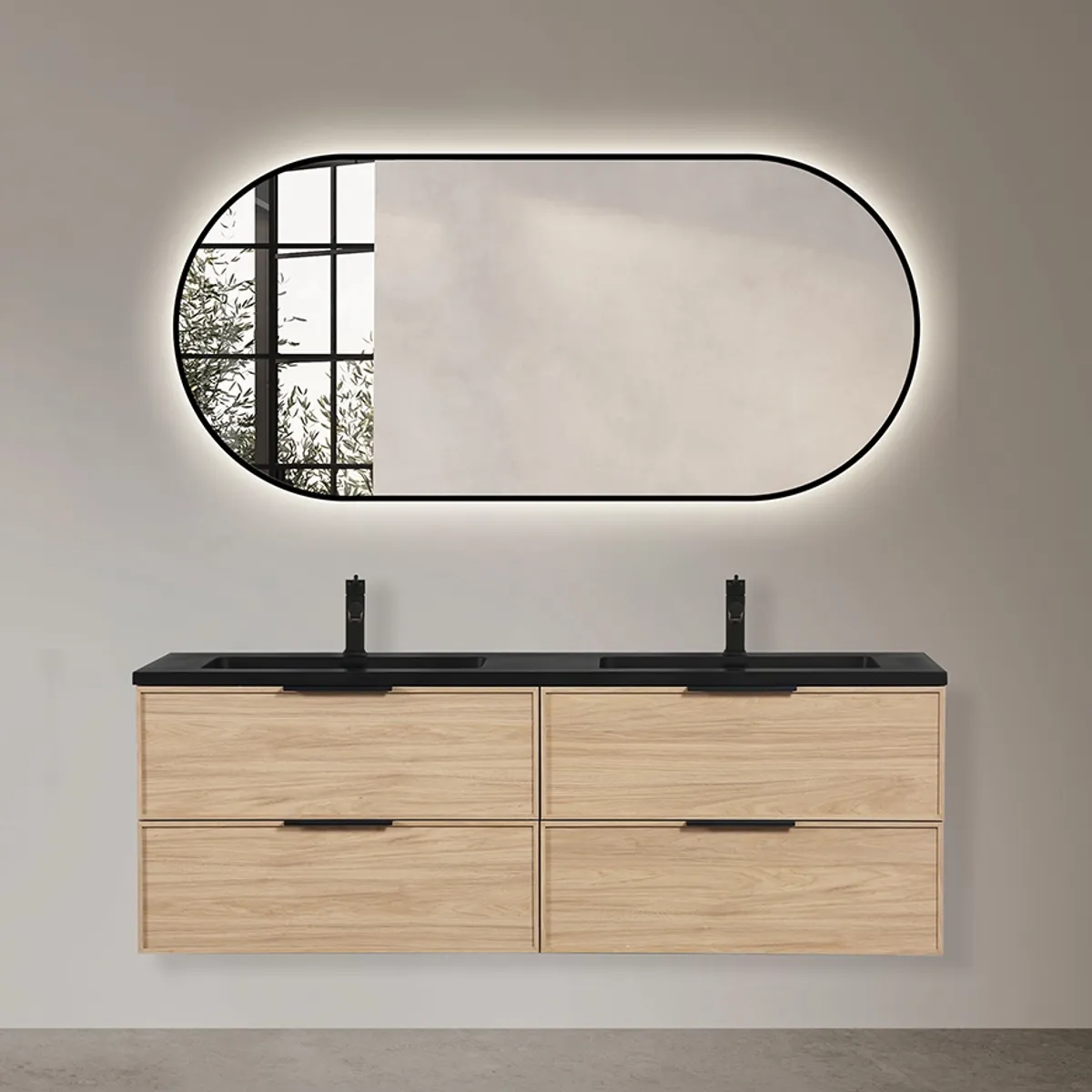 Badnor Melissa 150cm mbl.pk (98630) Sienna speil m/lys