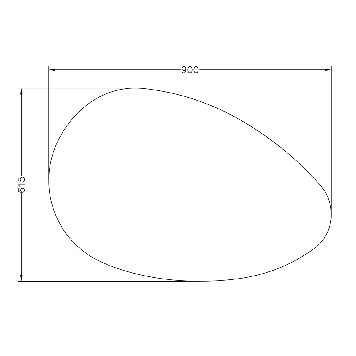 Badnor Melanie HVIT 90cm mbl.pk (1304) Lucy speil