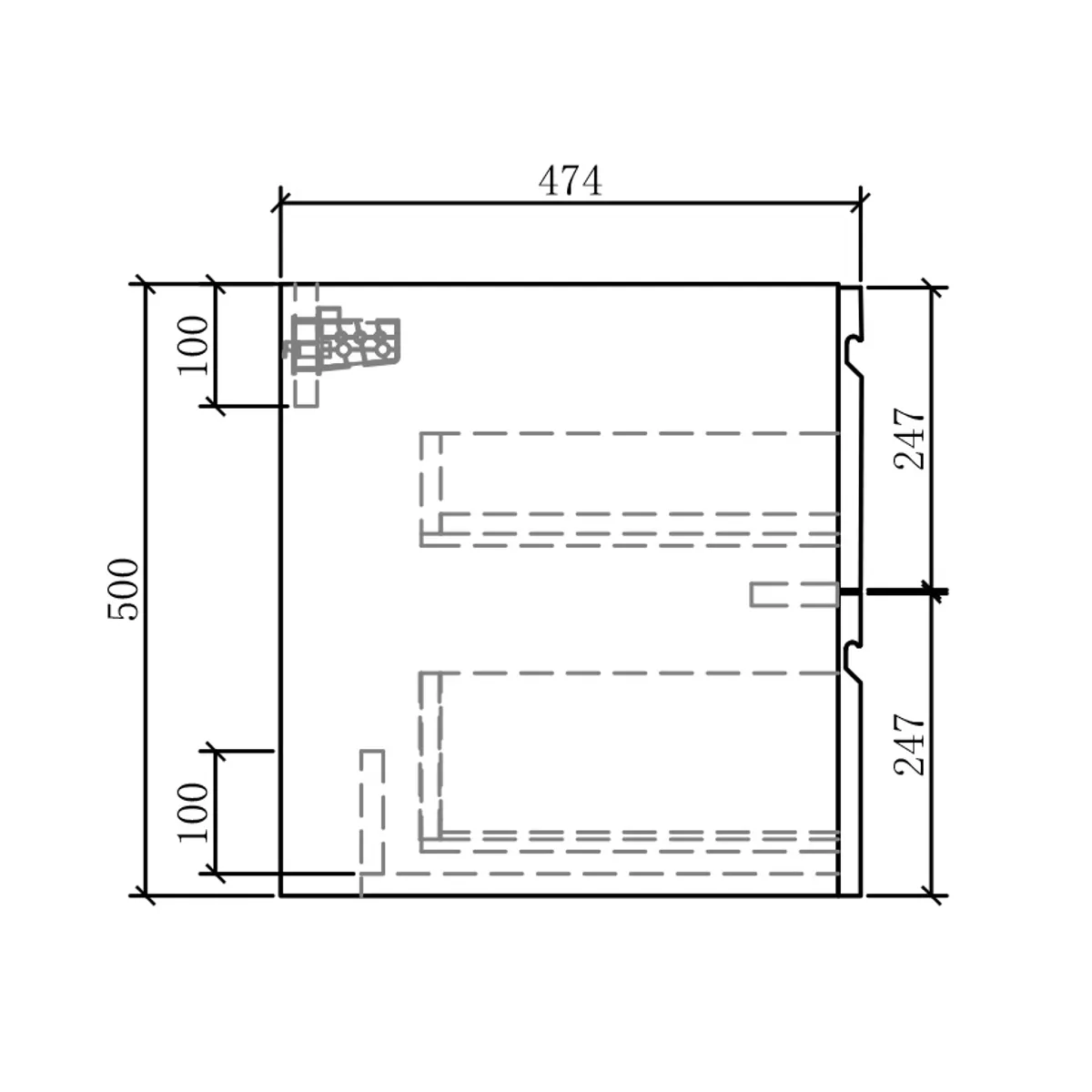 Badnor Malin KASTANJE 60cm servantskap m/ servant