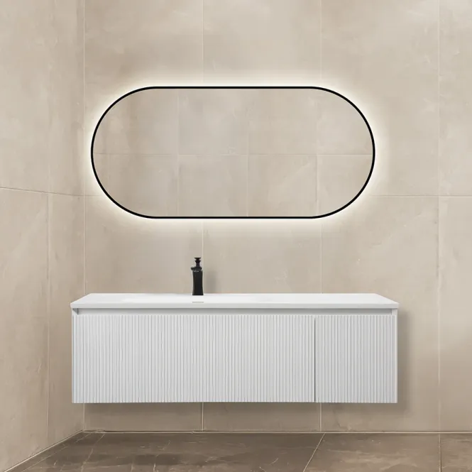 Hovedbilde Badnor Merethe 120cm møbelpk (7207) Sienna ovalt speil
