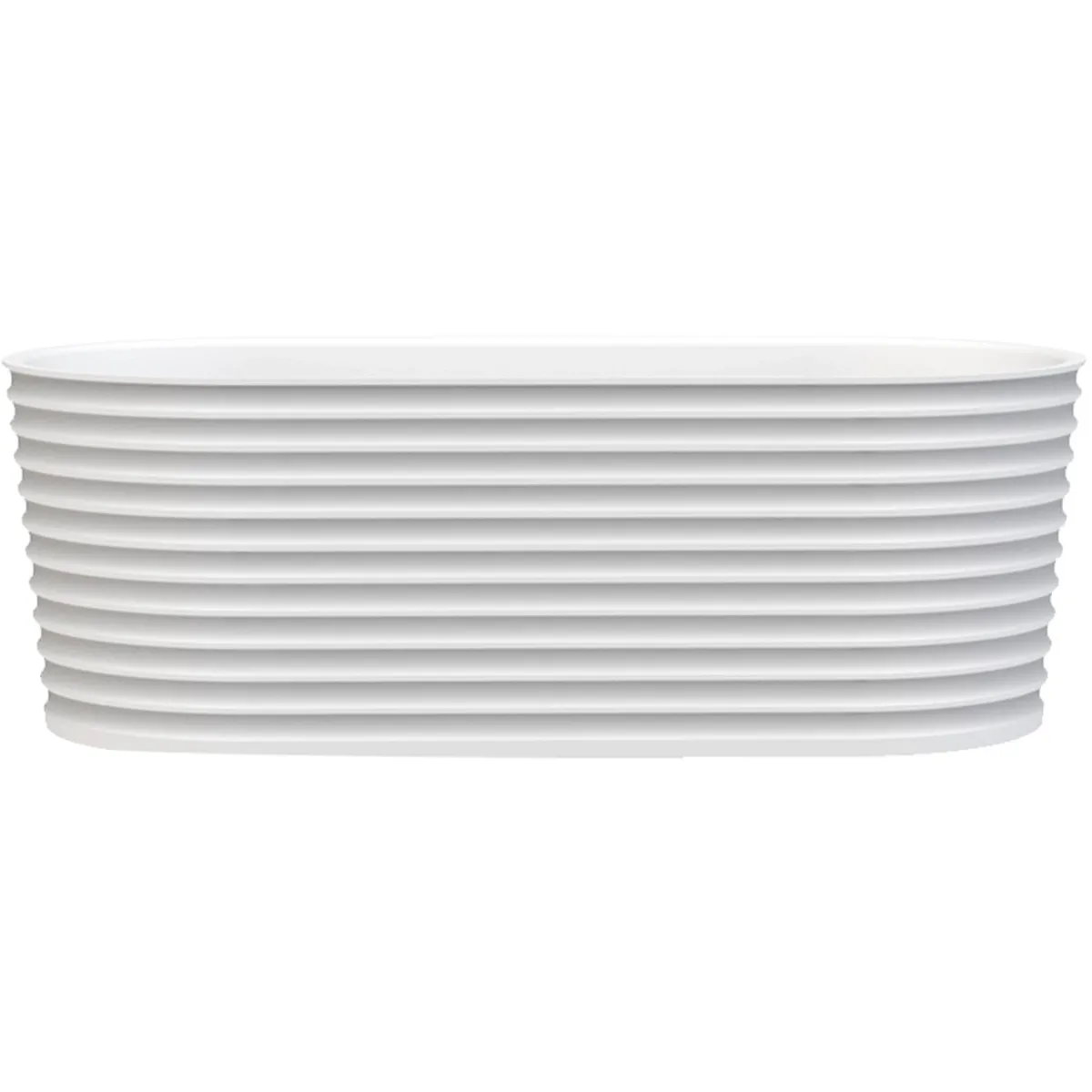 Badnor KStone Lutry Top Solid designbadekar, HVIT MATT, 170cm