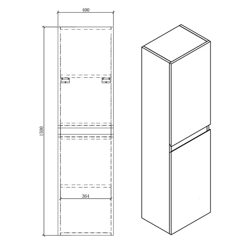 Badnor Melin 160cm+40cm møbelpakke (5511) Sissel speil