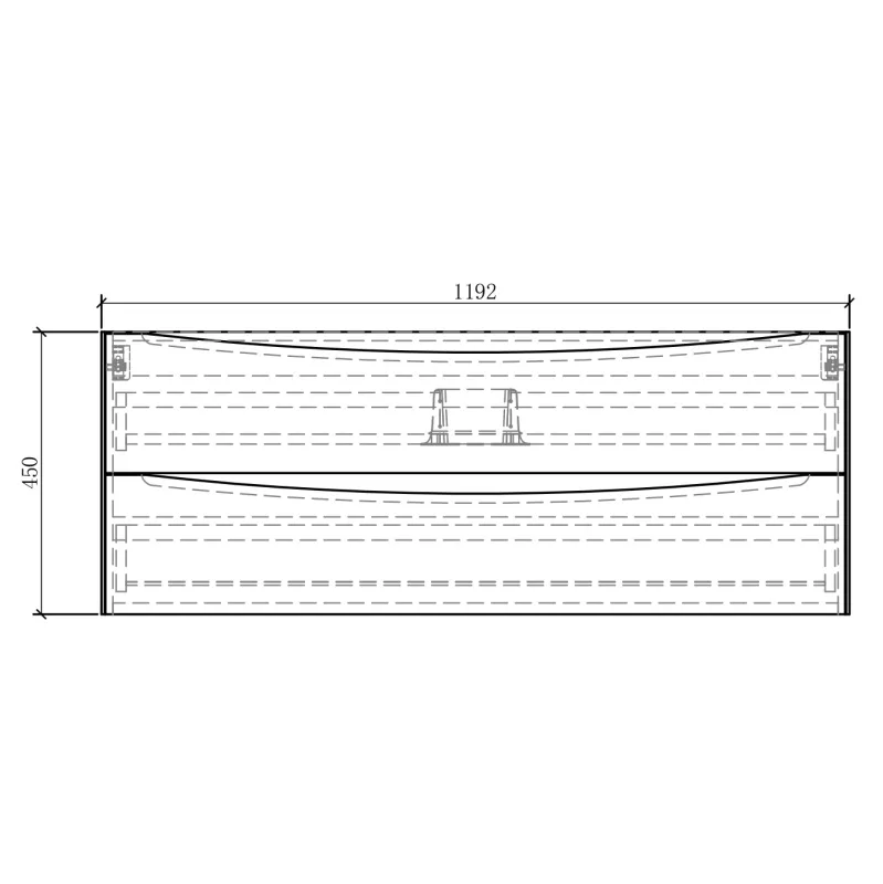 Badnor Mette 120cm servantskap (enkel) i lys eik - UTEN servant