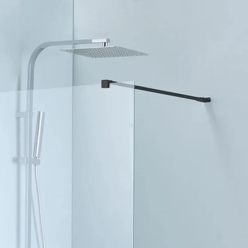 Pyxis fastfelt matt sort Walk-in hjørne 80cm