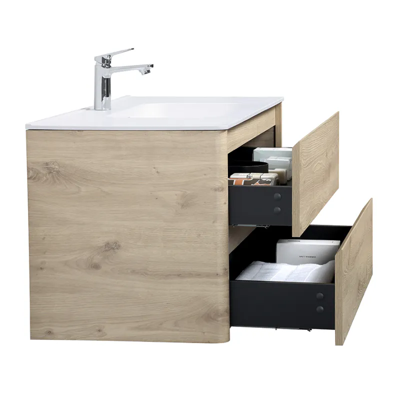 Badnor Marlén 80cm servantskap i NORDIC OAK m/MATT HVIT servant