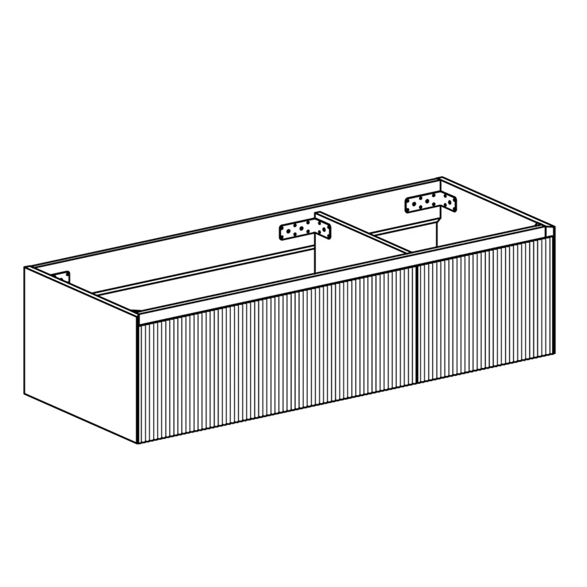 Badnor Merethe 120cm servantskap m/spile-front UTEN SERVANT