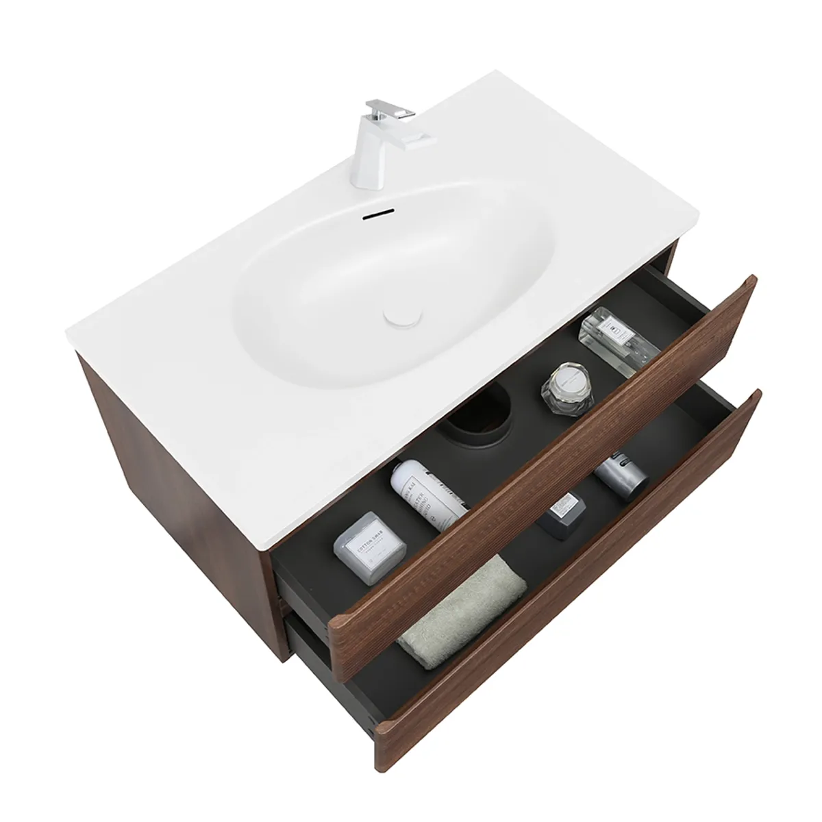 Badnor Maiken 120cm mbl.pk (9606) Linnie speilskap m/lys