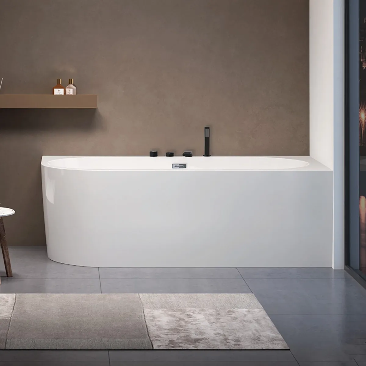 Badnor Orient Lorenza (høyre) designbadekar 170cm