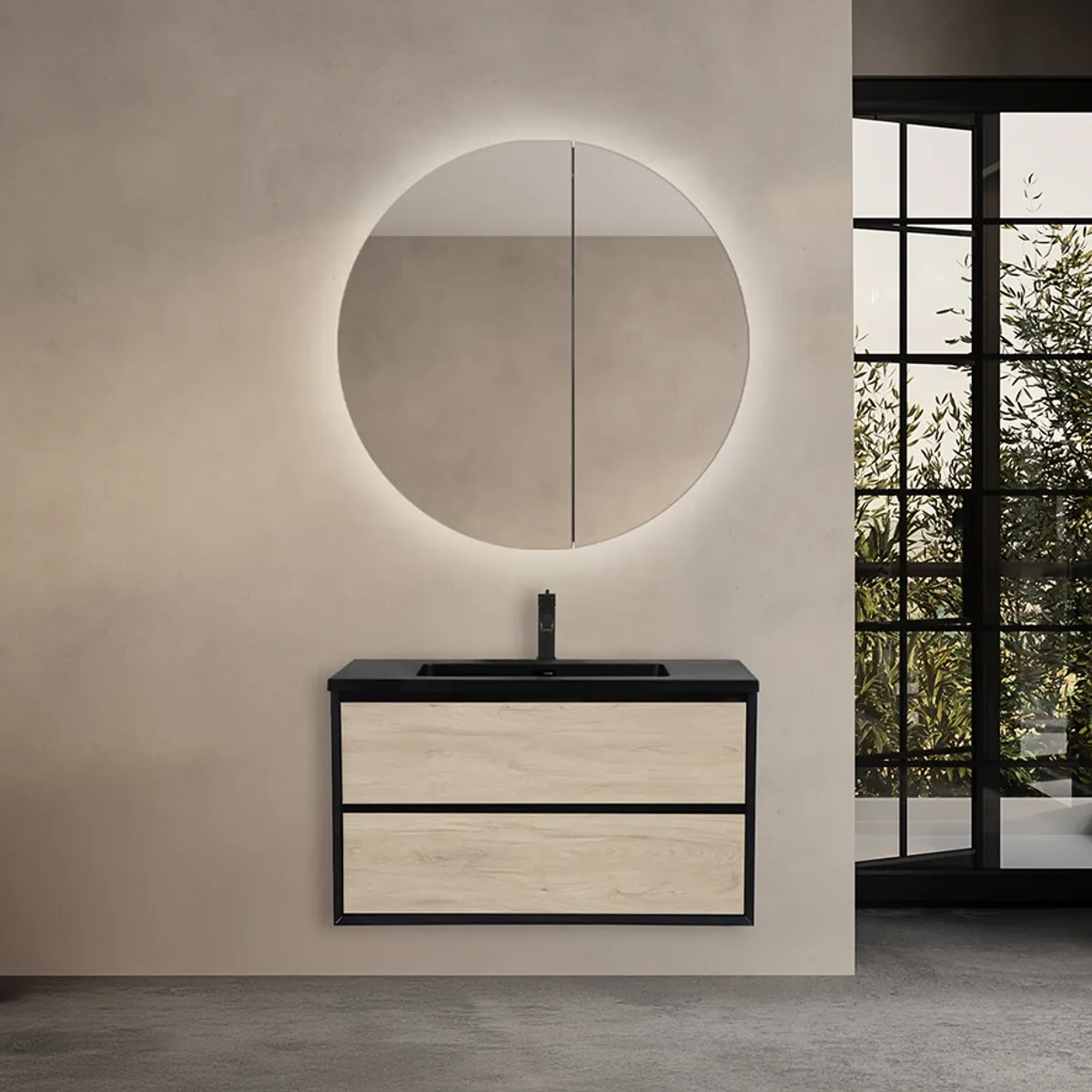 Badnor Martine 90cm mbl.pk. (6305) Live RUNDT SPEILSKAP